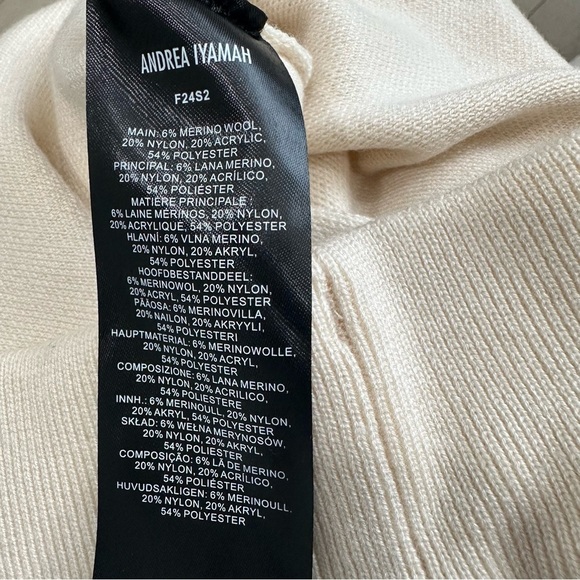 ANDREA IYAMAH ODA Scalloped Knit Skirt Tusk Small Designer Quiet Luxury NWT READ - Picture 7 of 11